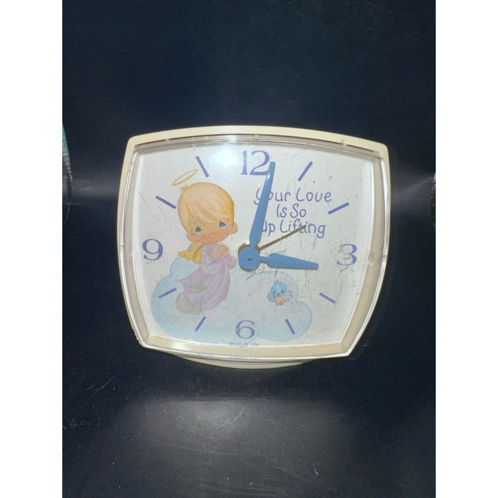 Vintage 1990s Precious Moments Wind Up Alarm Clock Your Love Is So UpLifting USA